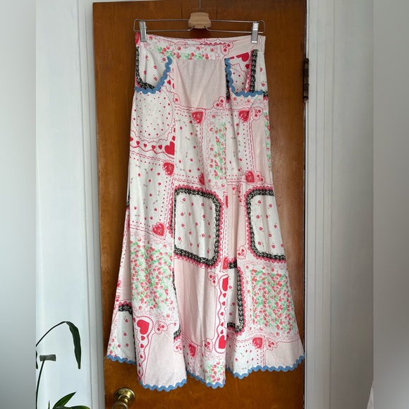 Damson Madder Patchwork Maxi Cotton Skirt - Picture 2 of 6